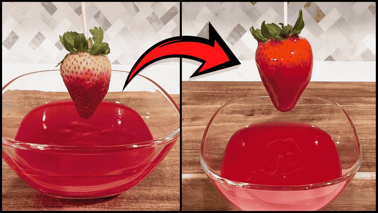 BRILLO PARA FRESAS FACIL🍓Glaseado Casero😋Decora Pasteles, Postres y Protege tu Fruta🍓Sin Gelatina