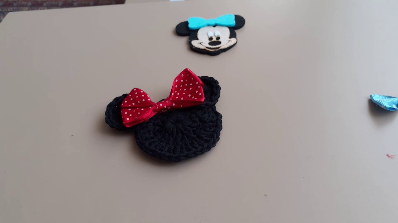 Mici mouse örgü aksesuara / Bataniye ,yelek ,kazanlarınıza renk katin