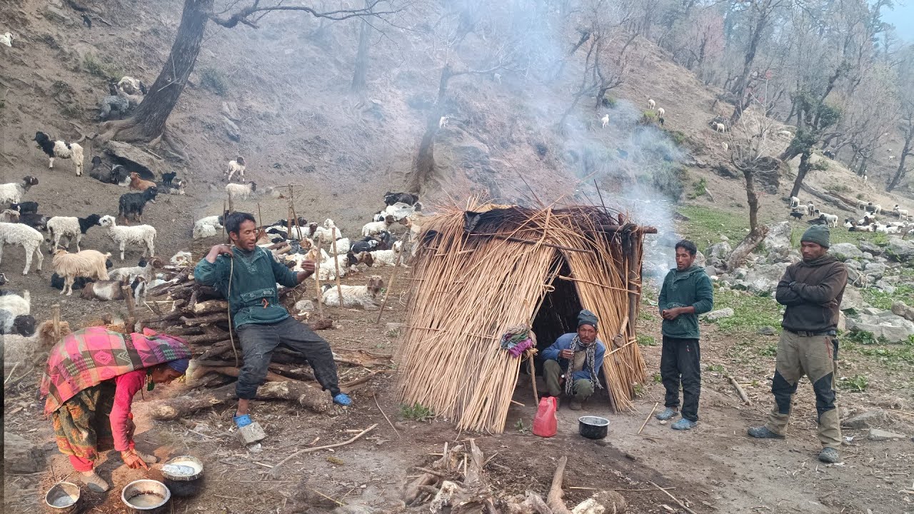 Primitive Lifestyle in Nepali Village | Best Compilation Winter Season | Mountain Village Life.