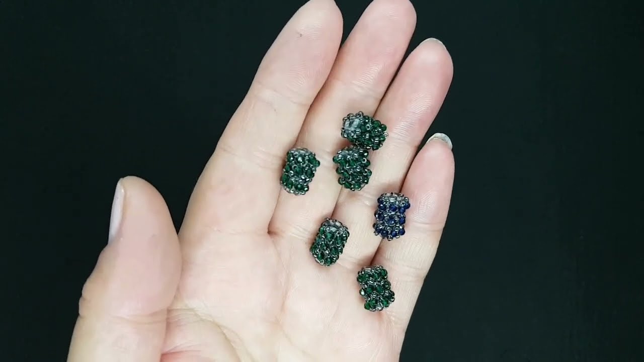 Красивая Бусина из бисера и бусин. Beads with your own hands