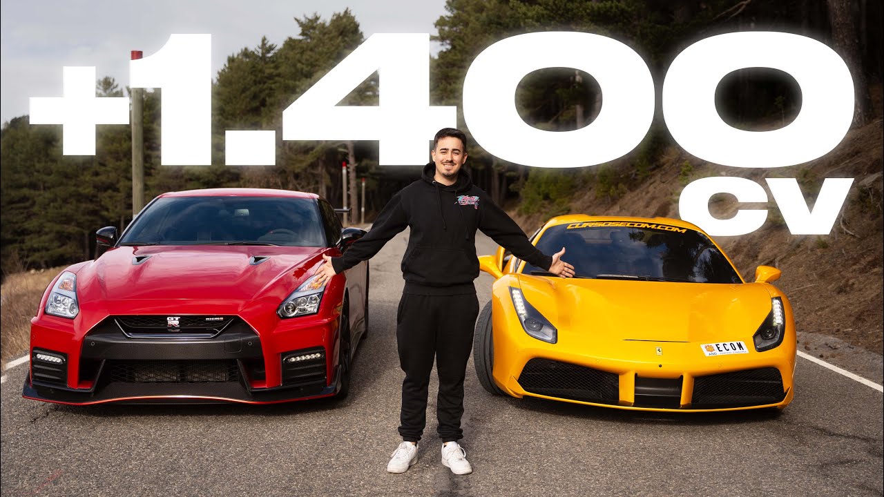 PRUEBO EL FERRARI 488 Y EL R35 NISMO de KIKE GTR ¡+1.400CV! | Ury G