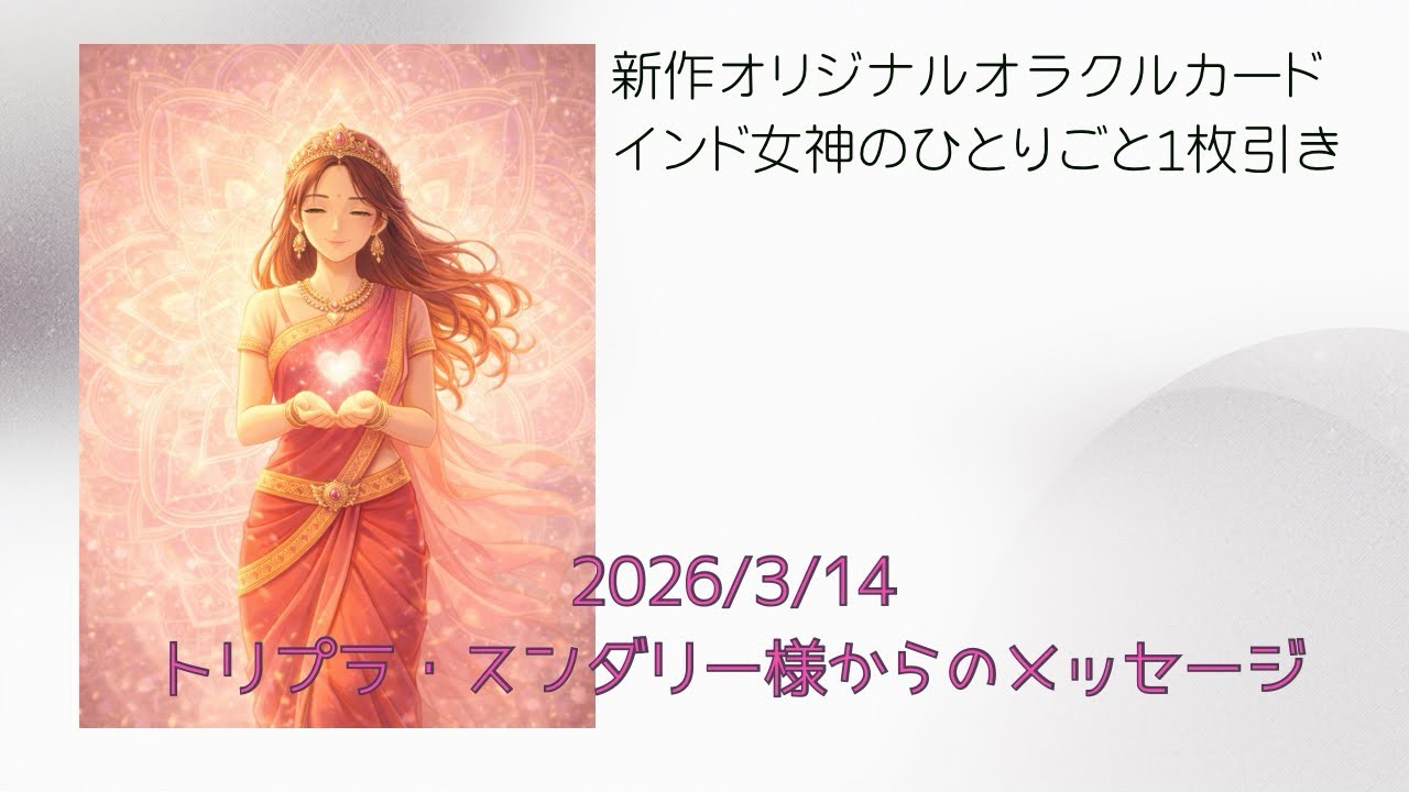 2026/3/14 トリプラ・スンダリー様からのメッセージ