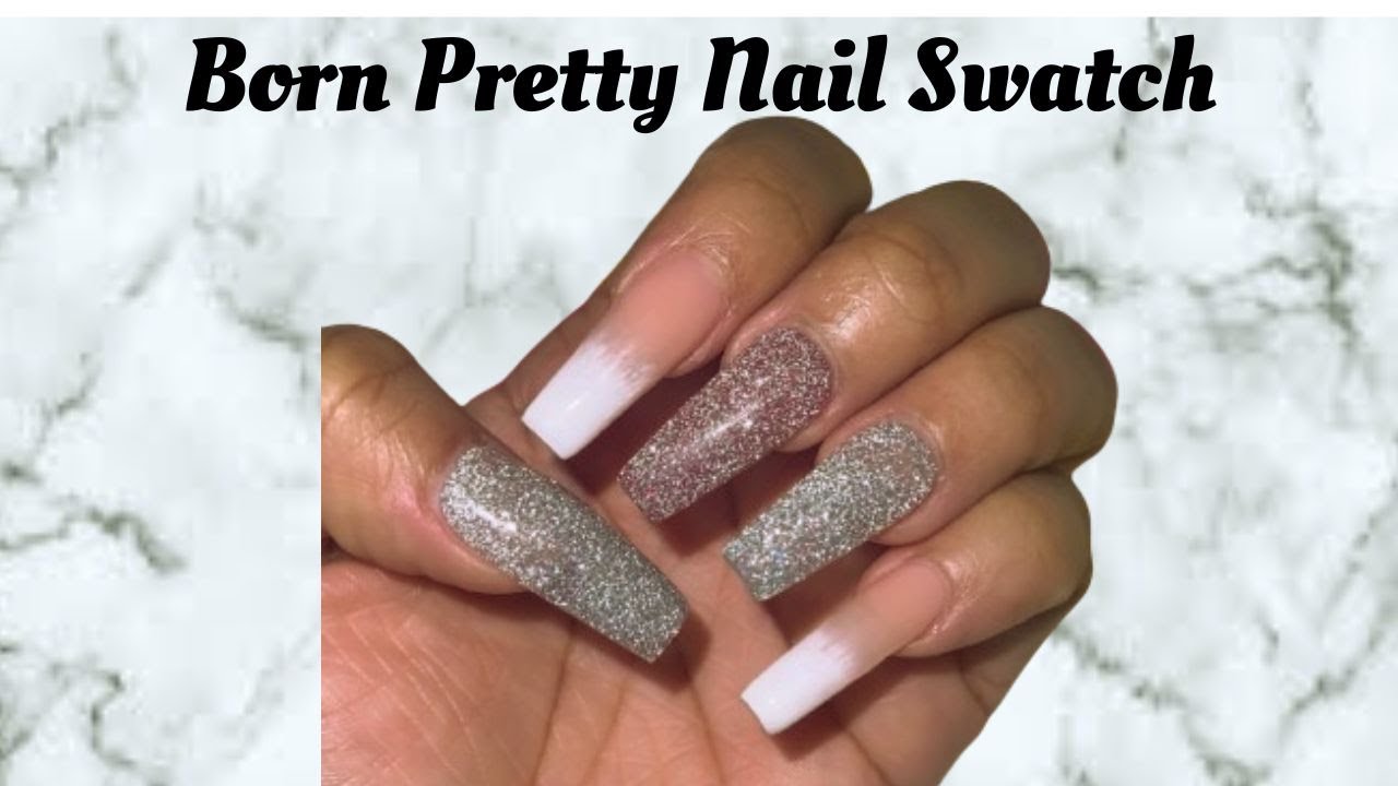 Born Pretty 10mL Reflective Glitter Gel Nail Polish on Acrylic Nails | Nail Swatch | Devine_Beauty77
