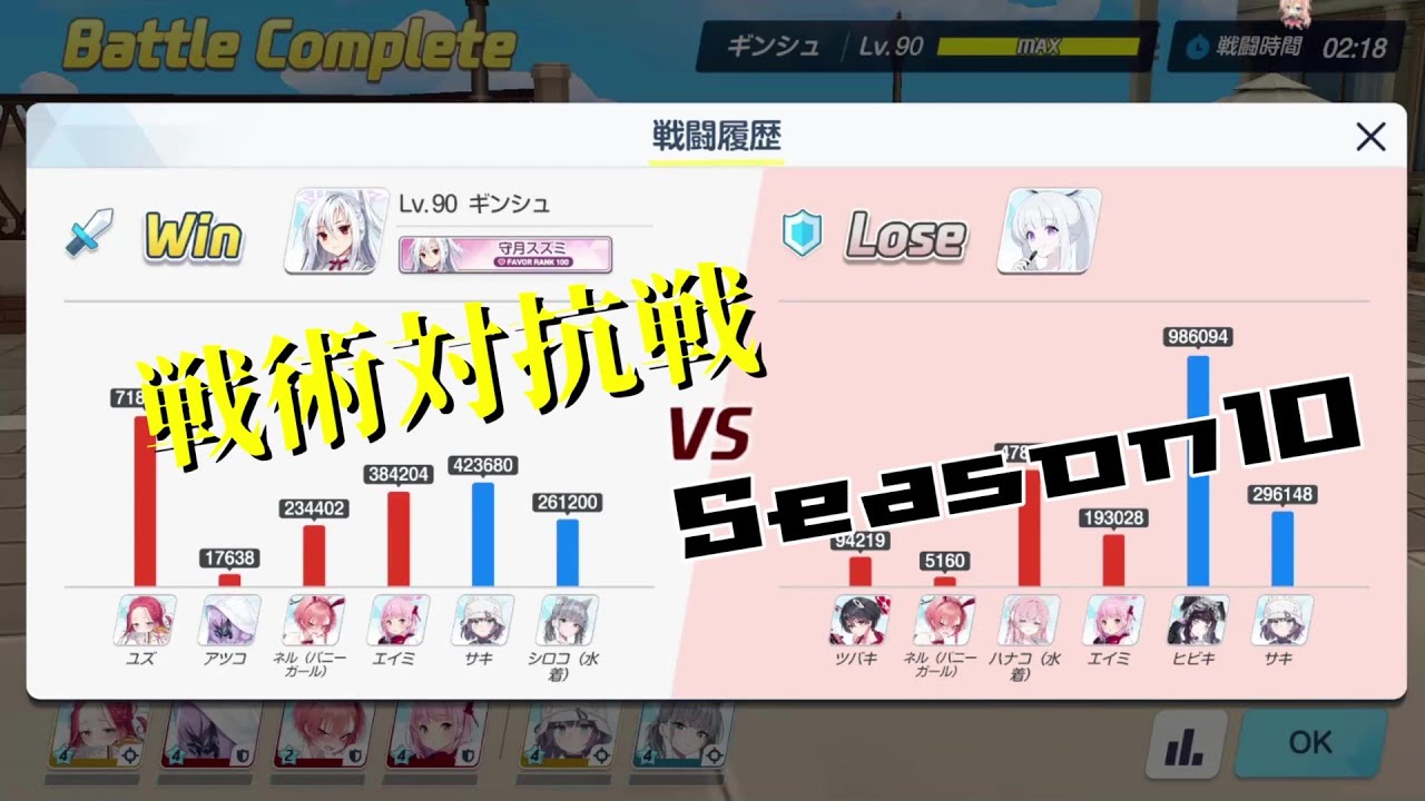 【ブルアカ】戦術対抗戦S10記録　20251222