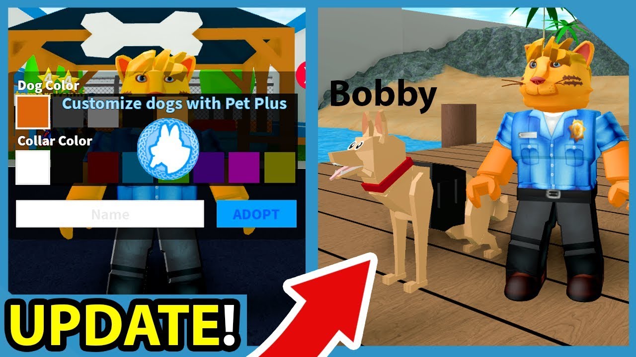 New Update! Custom Police Dogs! - Roblox Mad City