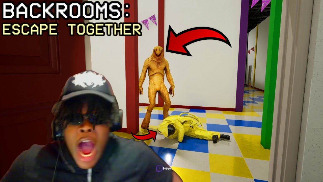 THE BACKROOMS IS STILL TERRIFYING.. [BACKROOMS ESCAPE TOGETHER] @POiiSED @KeemSama @xkarutaclanx PT2