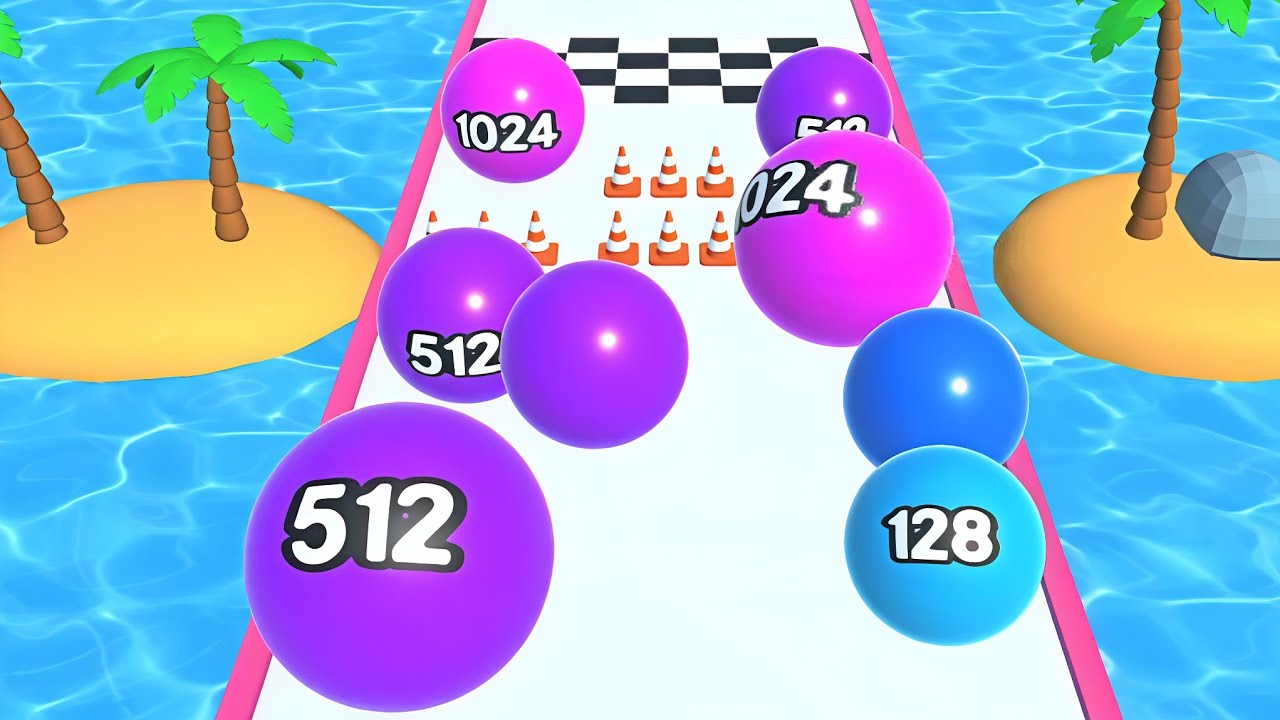 2048 Runner Balls Master making run with more balls collection 