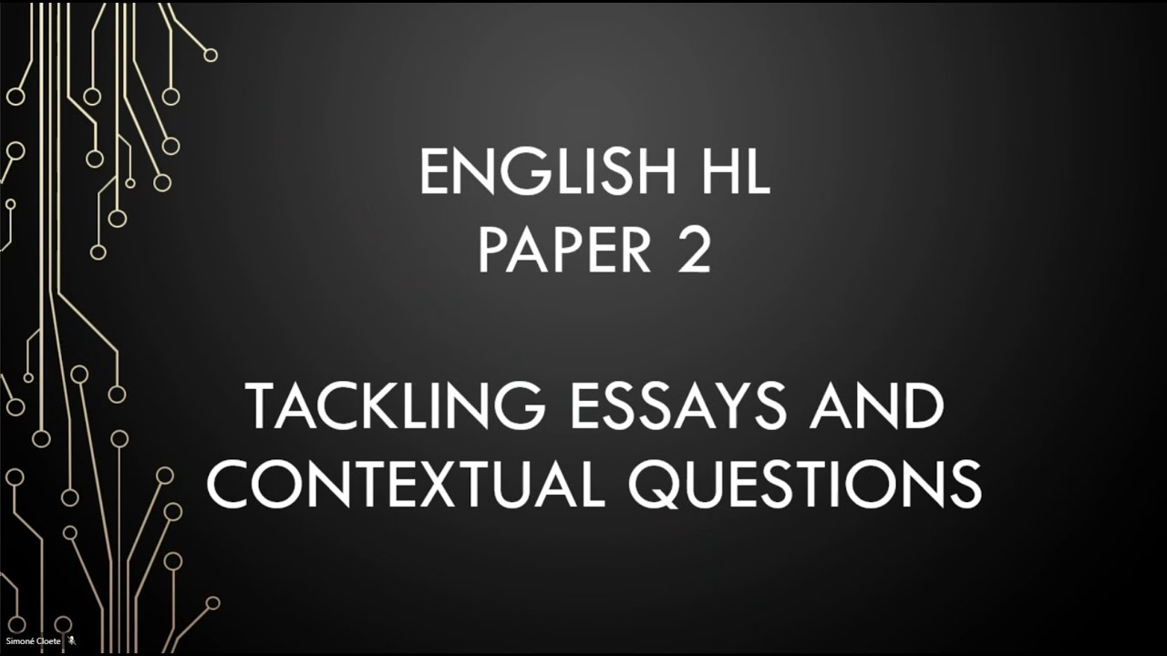 Gr 12 English HL P2 Prep For Final Exam 2025
