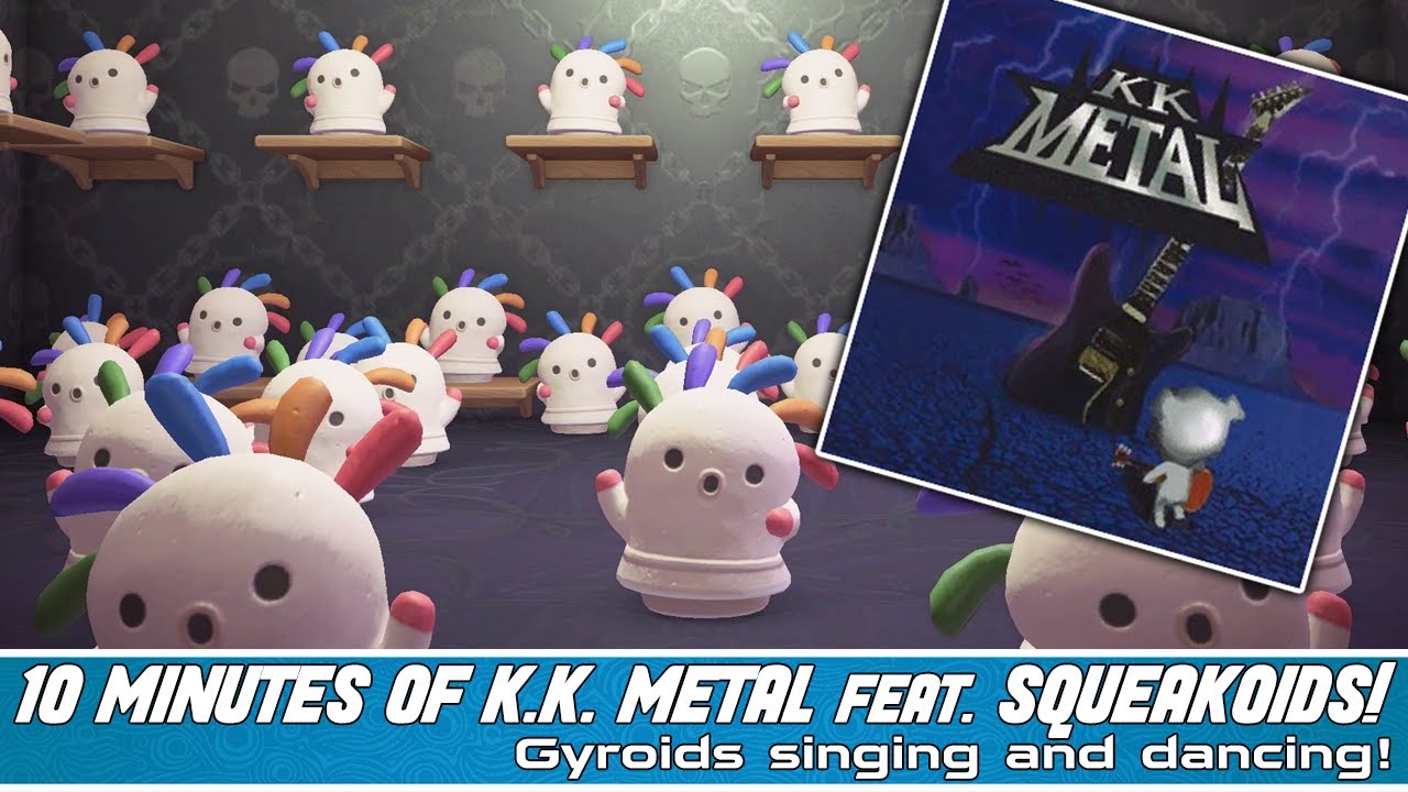 Squeakoids ROCKING OUT to K.K. METAL! 10 Minutes of GYROIDS Singing and Dancing! ACNH K.K. Slider!