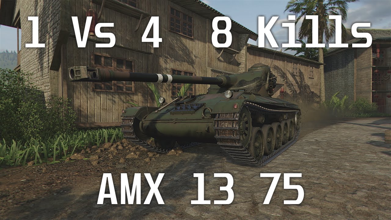 Wot Console - 1 Vs 4 - 8 Kills - AMX 13 75 - Pearl River