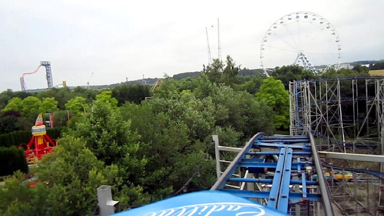 Achterbahn front seat on-ride HD POV Skyline Park