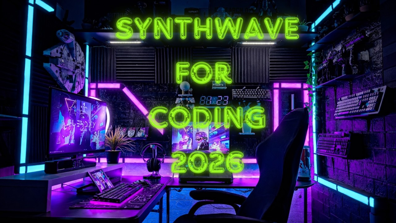 Deep Work musics – 2 Hours Futuristic Synthwave for Coding & Focus