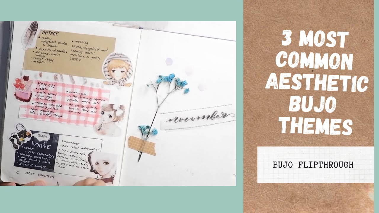November 2020 Bullet Journal Flipthrough || 3 Most Common Bullet Journal Aesthetic Themes