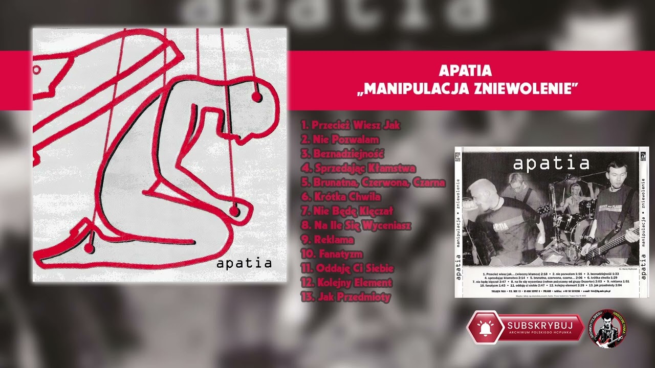 Apatia &ndash; Manipulacja Zniewolenie (2002 r.) [FULL ALBUM]