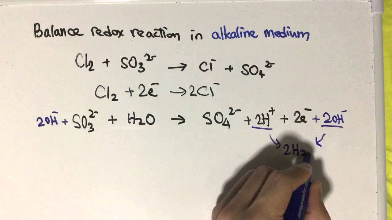 Balance redox reaction in alkaline medium