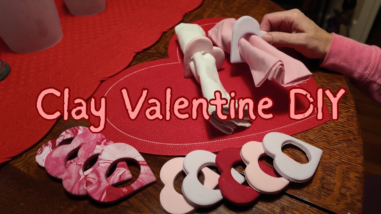 DIY Clay Heart Valentine’s Napkin Ring Holder | Easy Table Decor