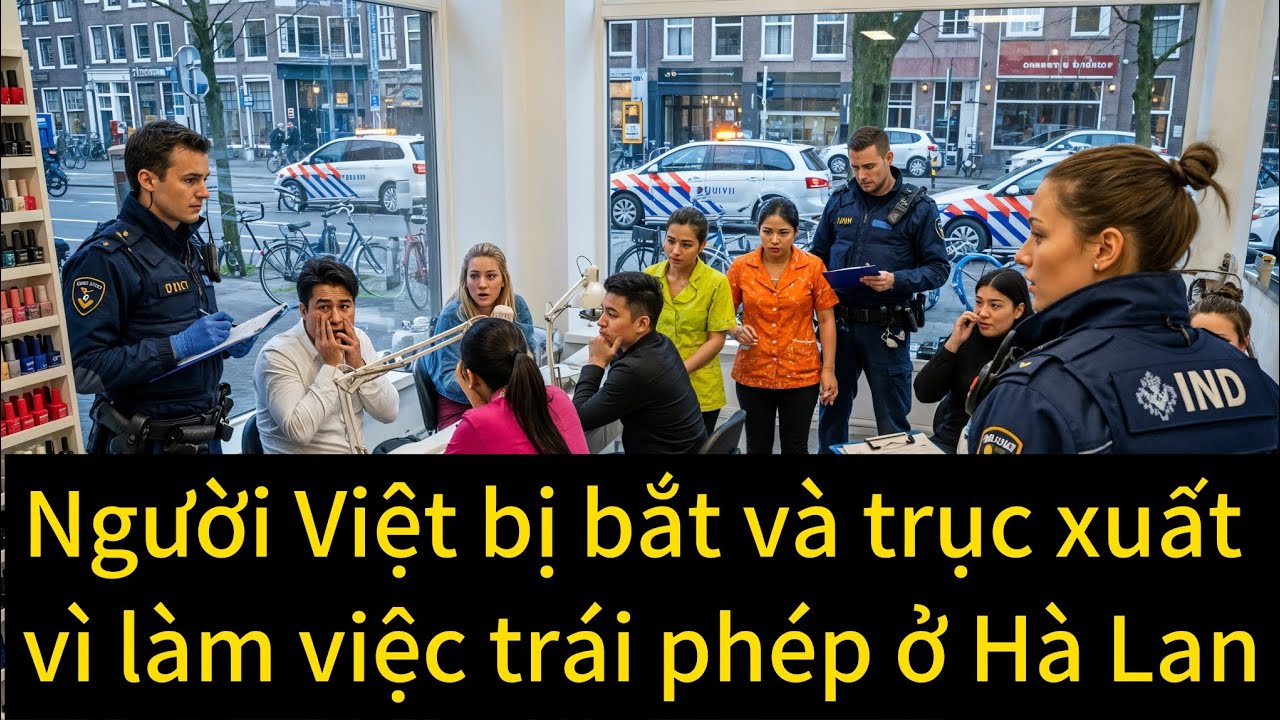 Cảnh sát Hà Lan đột kích tiệm nail của người Việt, phát hiện làm việc trái phép và trục xuất