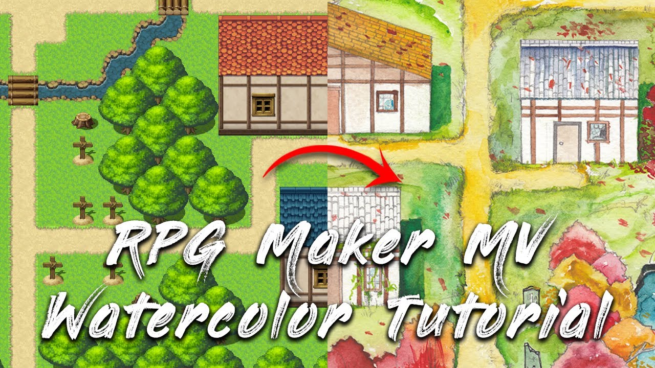 How I got watercolor paintings into RPG Maker MV - Devlog #3