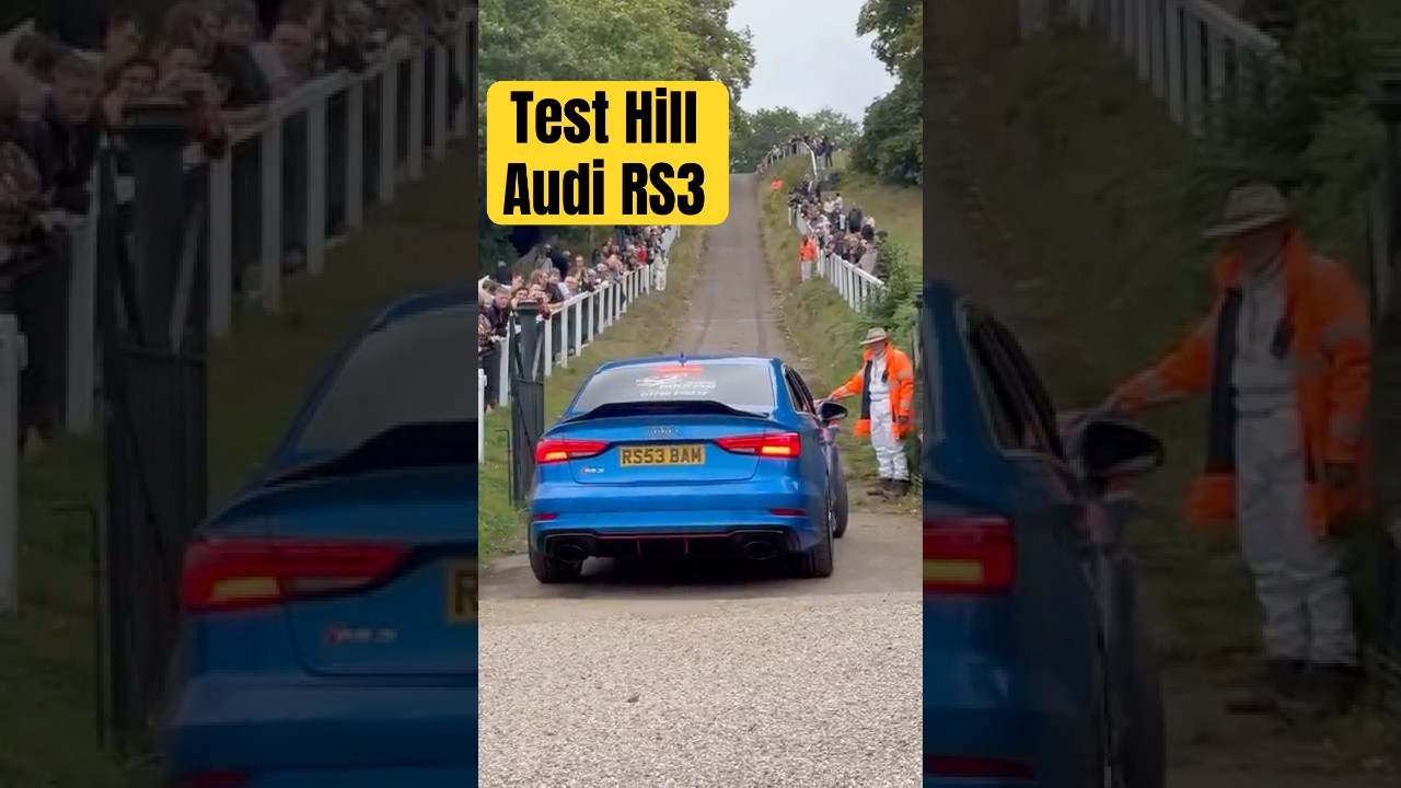 Audi RS3 преодолевает знаменитый испытательный холм в музее Бруклендс! #audi #audirs3 #car #fast ...