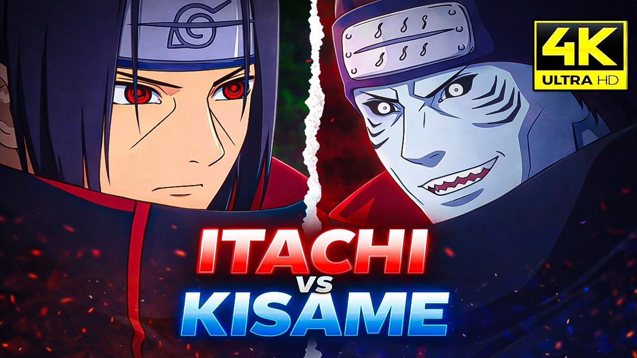 Itachi Uchiha vs Kisame Hoshigaki Fight Scene l Naruto Shippuden English Dub 4K HD