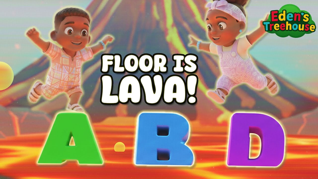 Floor is Lava Song! Twi Alphabet 🇬🇭 Ghanaian Letters | Akan Nursery Rhymes & Kids Songs