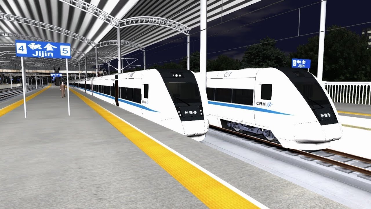 Train Simulator 2014 HD: CRH1A Chengdu to Suining Highspeed Route Scenario 5 (Night Express)