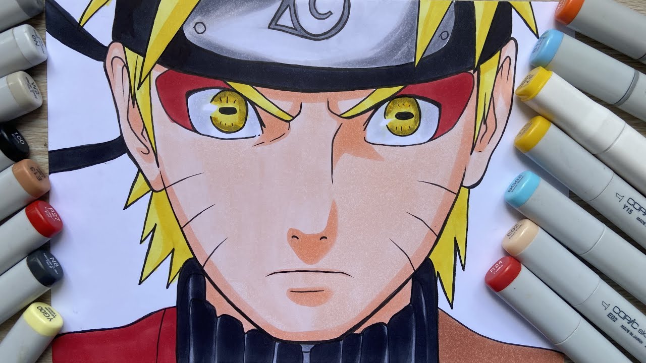 Como Desenhar o Naruto Modo Sennin - Passo a Passo - Drawing Naruto Sennin