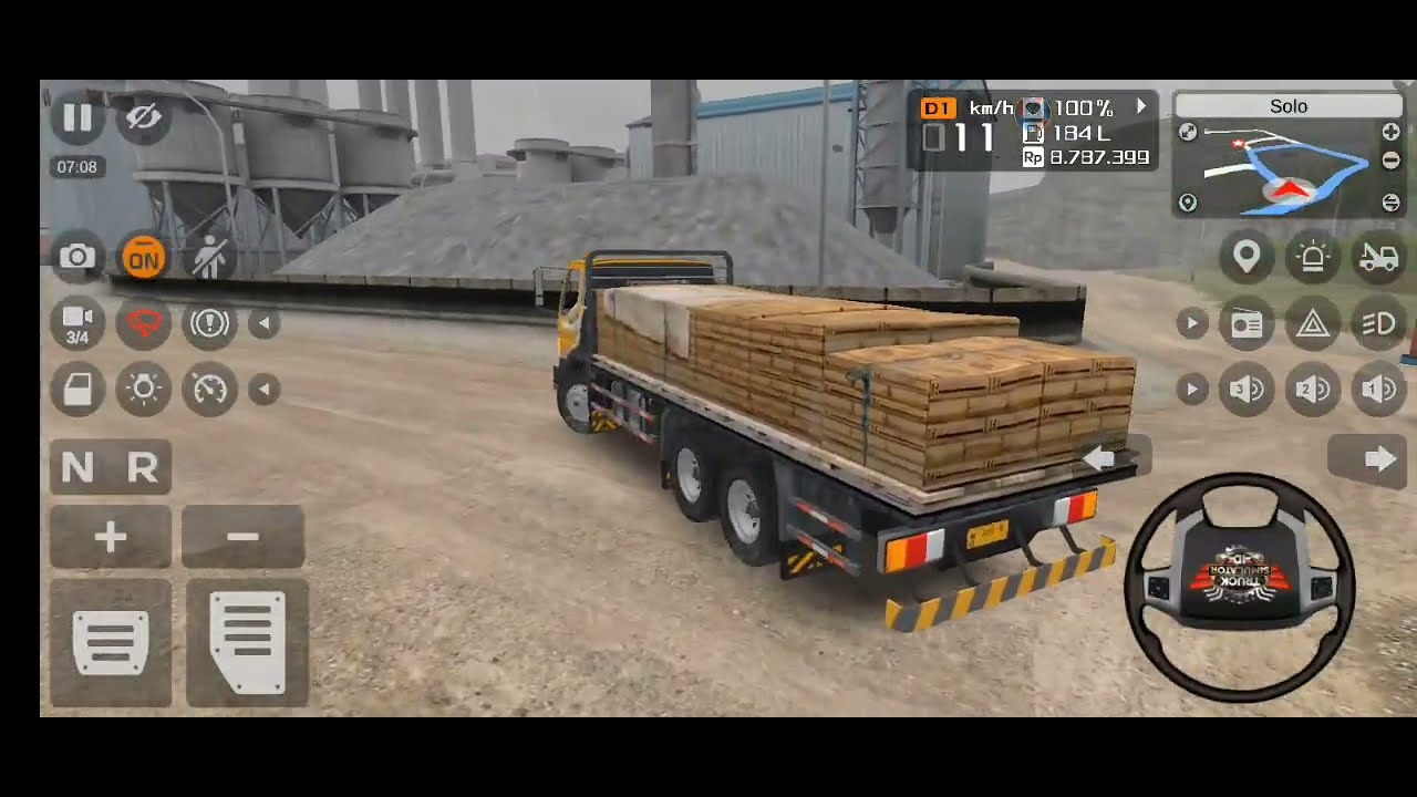 Permainan game truk part10 | truk tronton muatan semen kirim ke proyek‼️ truck simulator Indonesia 
