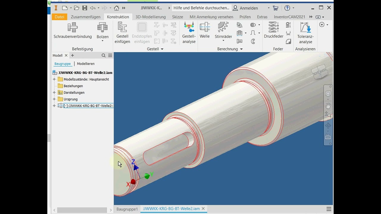 Inventor Kegelradgetriebe 2 Wellen-Generator