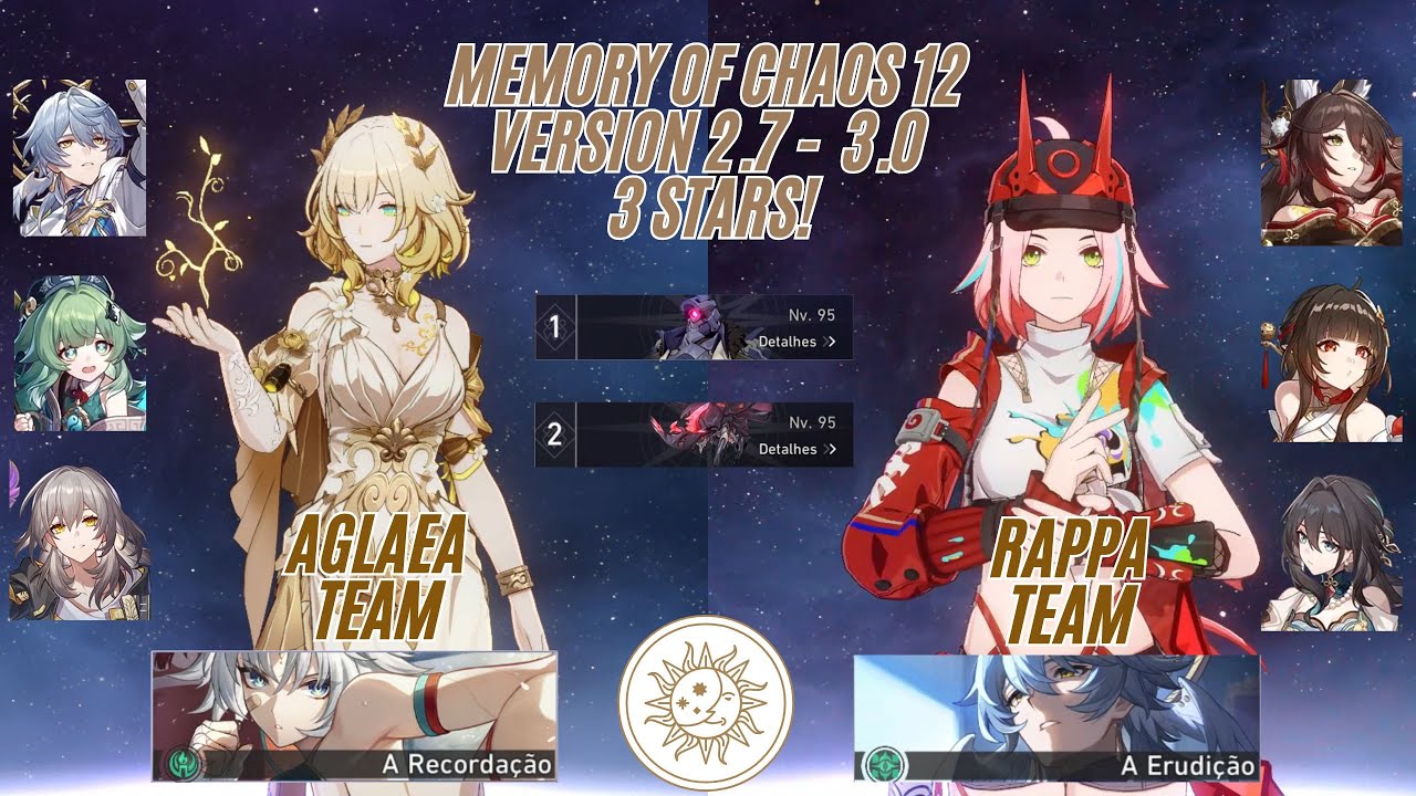 Memory of Chaos 12 - Version 2.7/3.0 - Aglaea Team and Rappa Team - 3 STARS - Honkai Star Rail