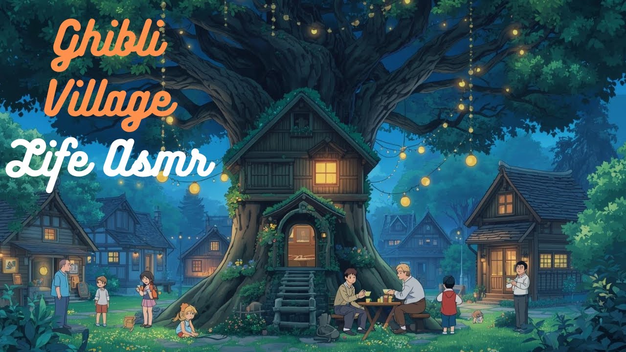 Ghibli Village Life ASMR | Studio Ghibli Style | Cozy Anime Asmr