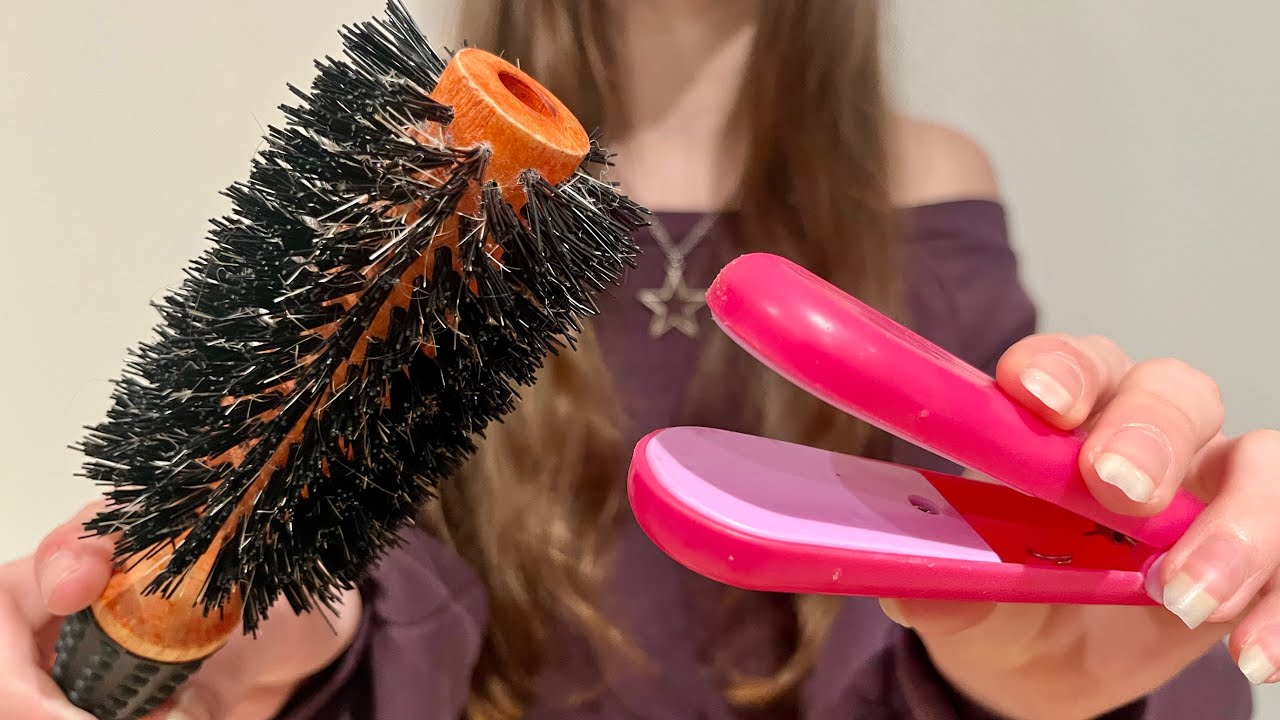 ASMR Straightening your imaginary hair! Hair straightening | Hair brushing | hair combing | lo-fi