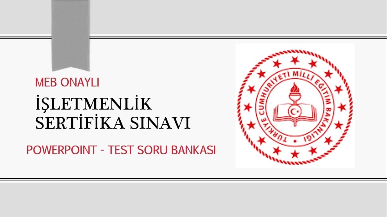 MEB İşletmenlik Sınavı - PowerPoint Test Soru Bankası