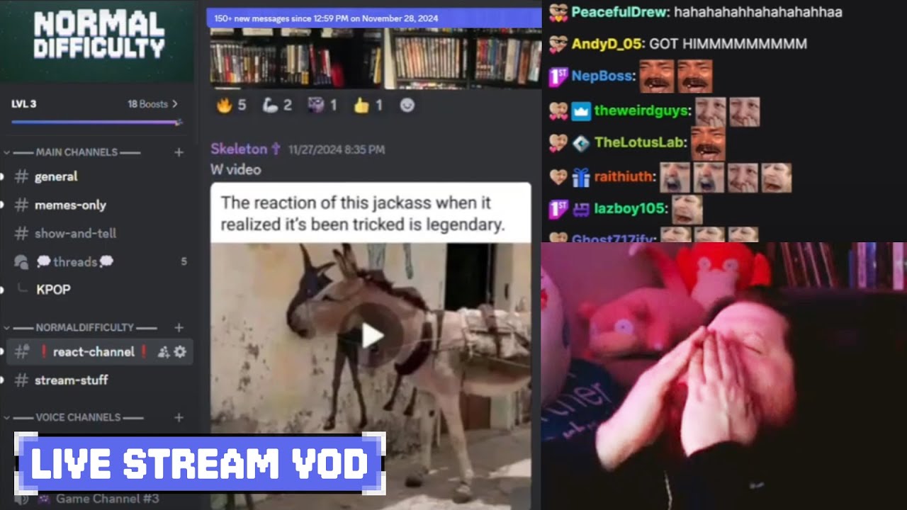 Just Chatting & Discord Reacts - December 2, 2024 - NormalDifficulty VODs Live Stream Archive