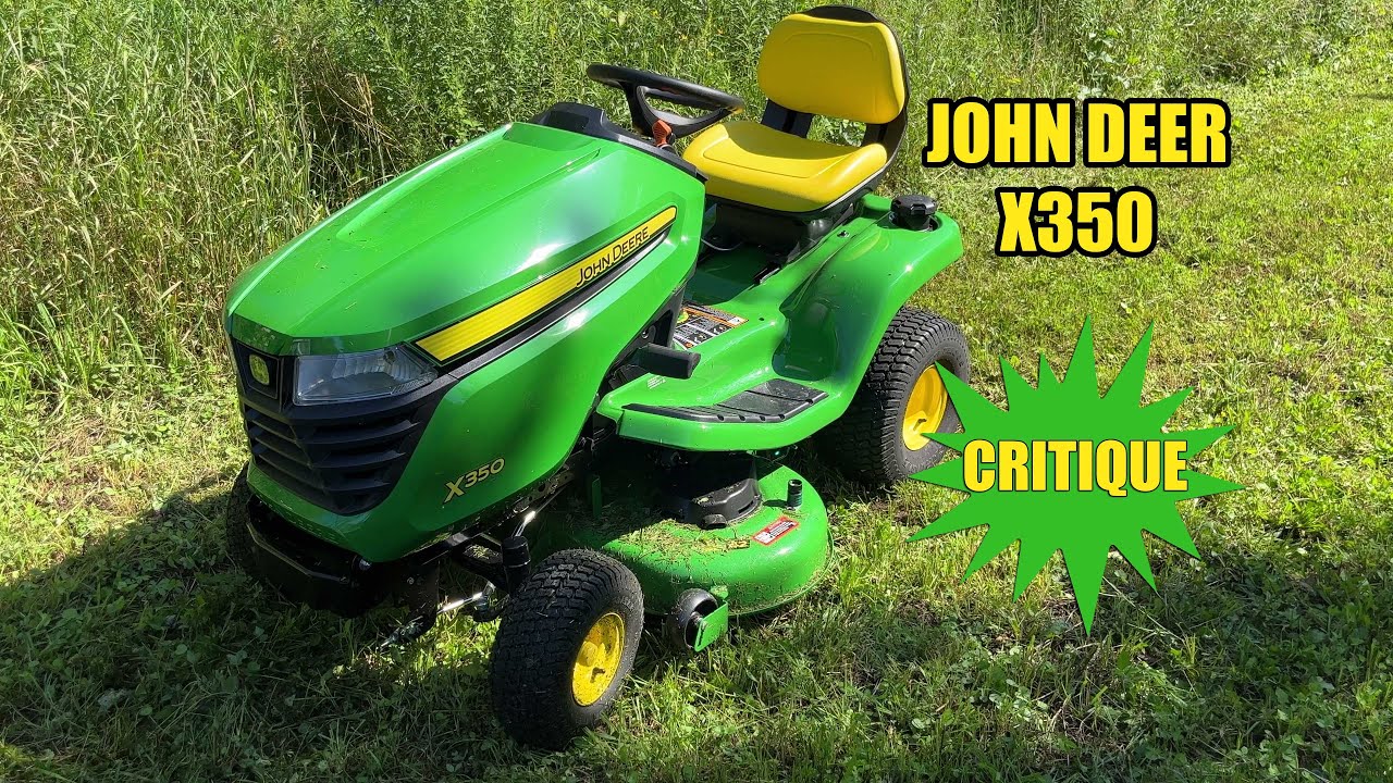 Critique et test tracteur gazon john deer x350 2023