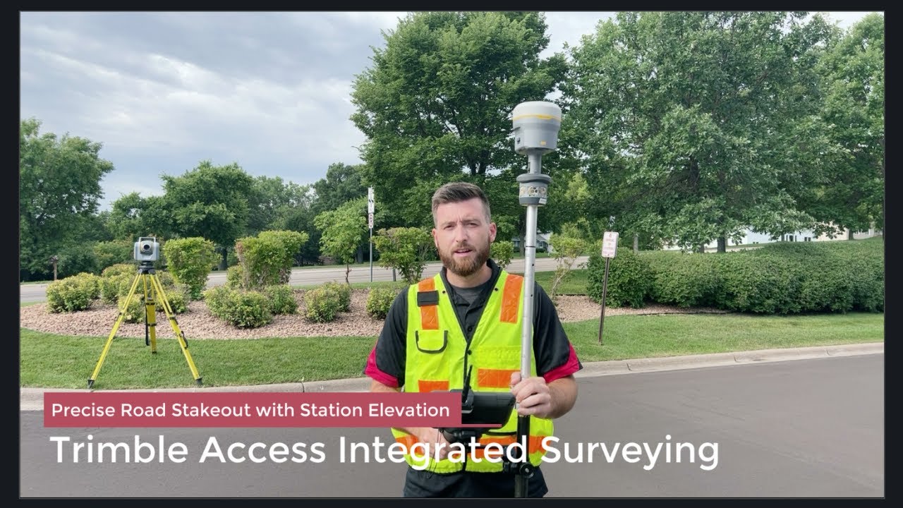 Интегрированная геодезическая съемка Trimble — точная разбивка дороги с измерением высоты станции