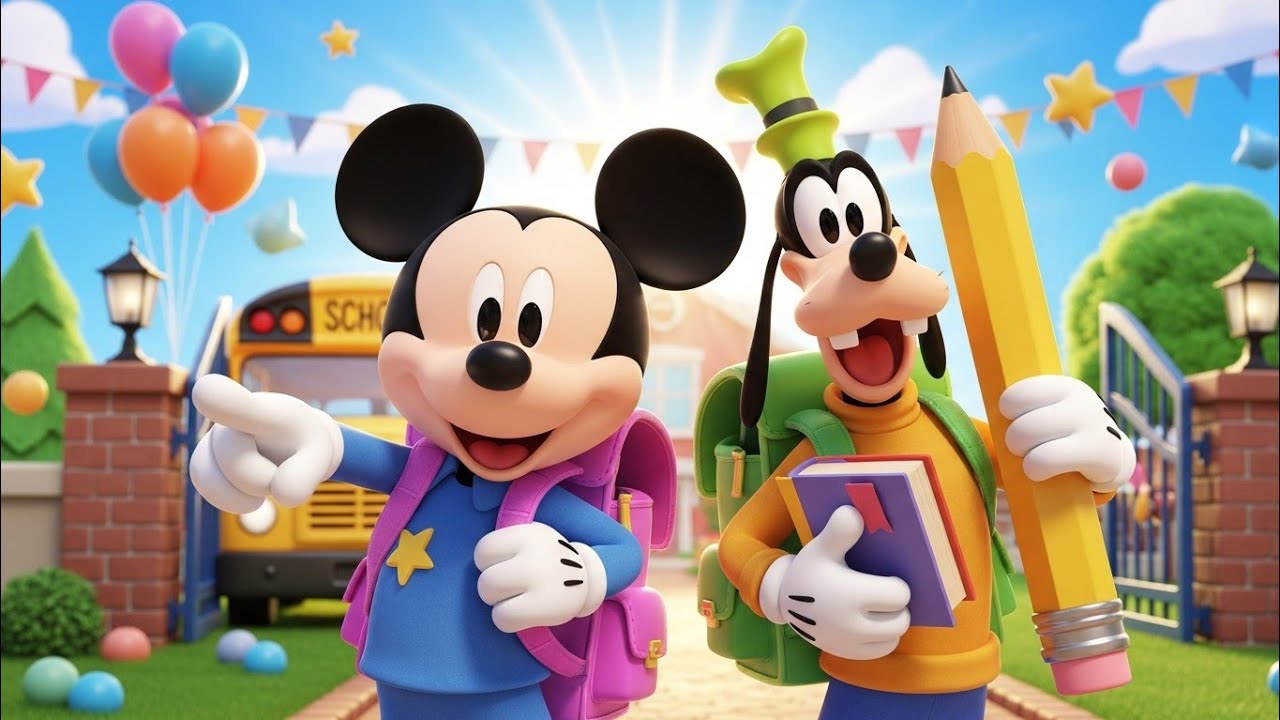 Mickey & Goofy’s First Day of School 🎒 | Happy Kids Cartoon