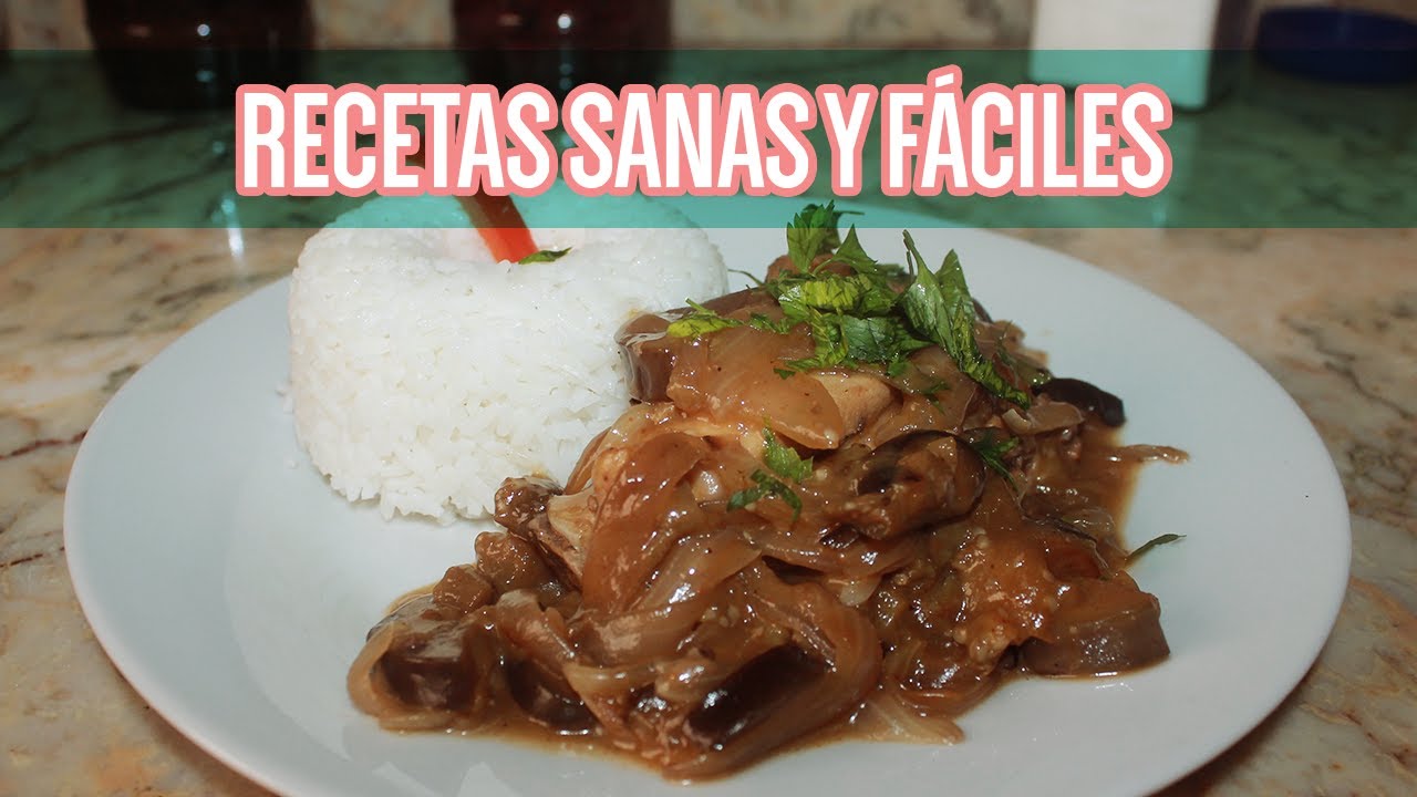 Pollo a la berenjena. Rápido, fácil y saludable. Nivel principiante