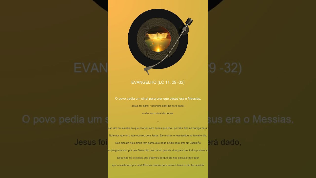 EVANGELHO LC 11, 29  32 Quarta 25 #deustemumapalavrapravoce