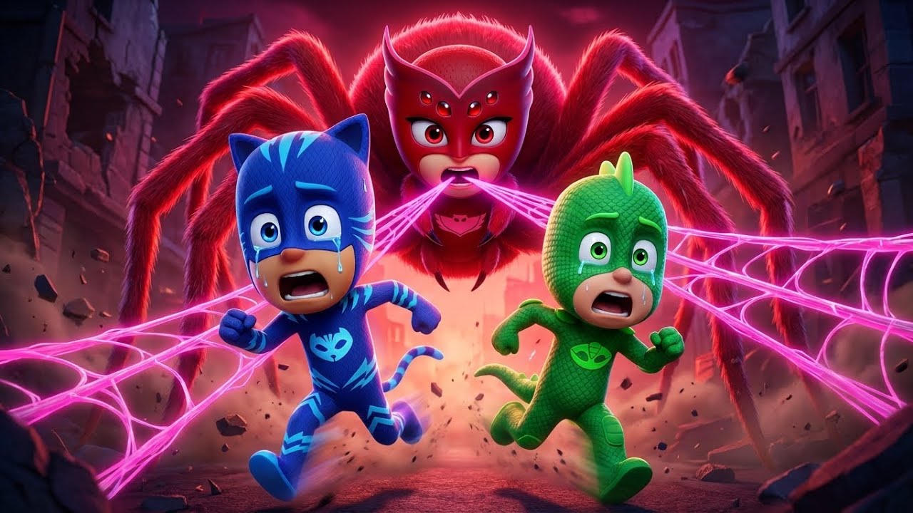 Owlette’s Spider Web Trouble! 🕸️ Catboy & Gekko’s Silly Rescue | Funny 3D Animation