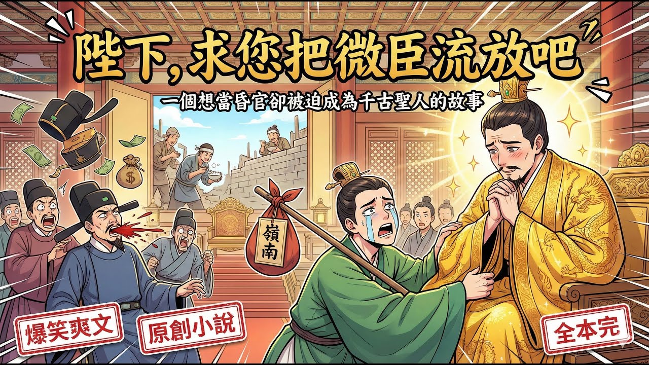 【一口氣看完】我想被流放拿10億養老金，結果成了攝政王？史上最「失敗」的作死權臣！全網笑噴的迪化神作《陛下，求您把微臣流放吧！》