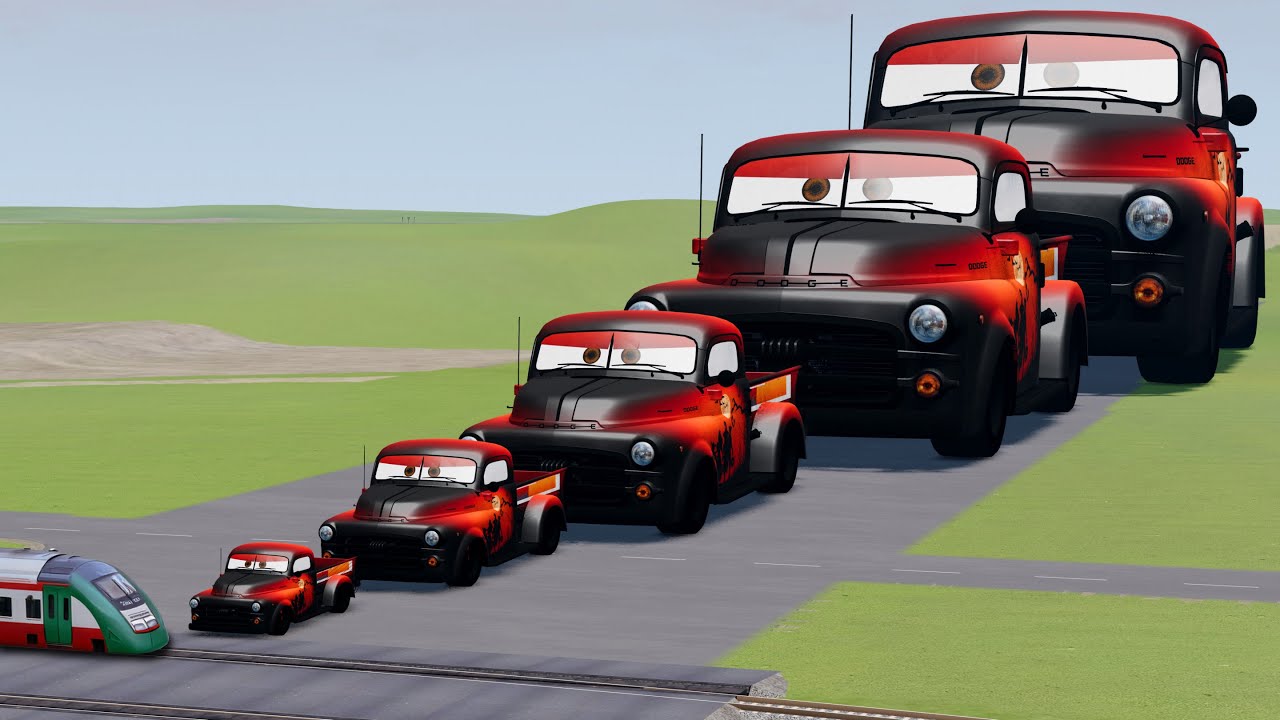 Big & Small Halloween Car vs Train | BeamNG Drive | BimTestCrash