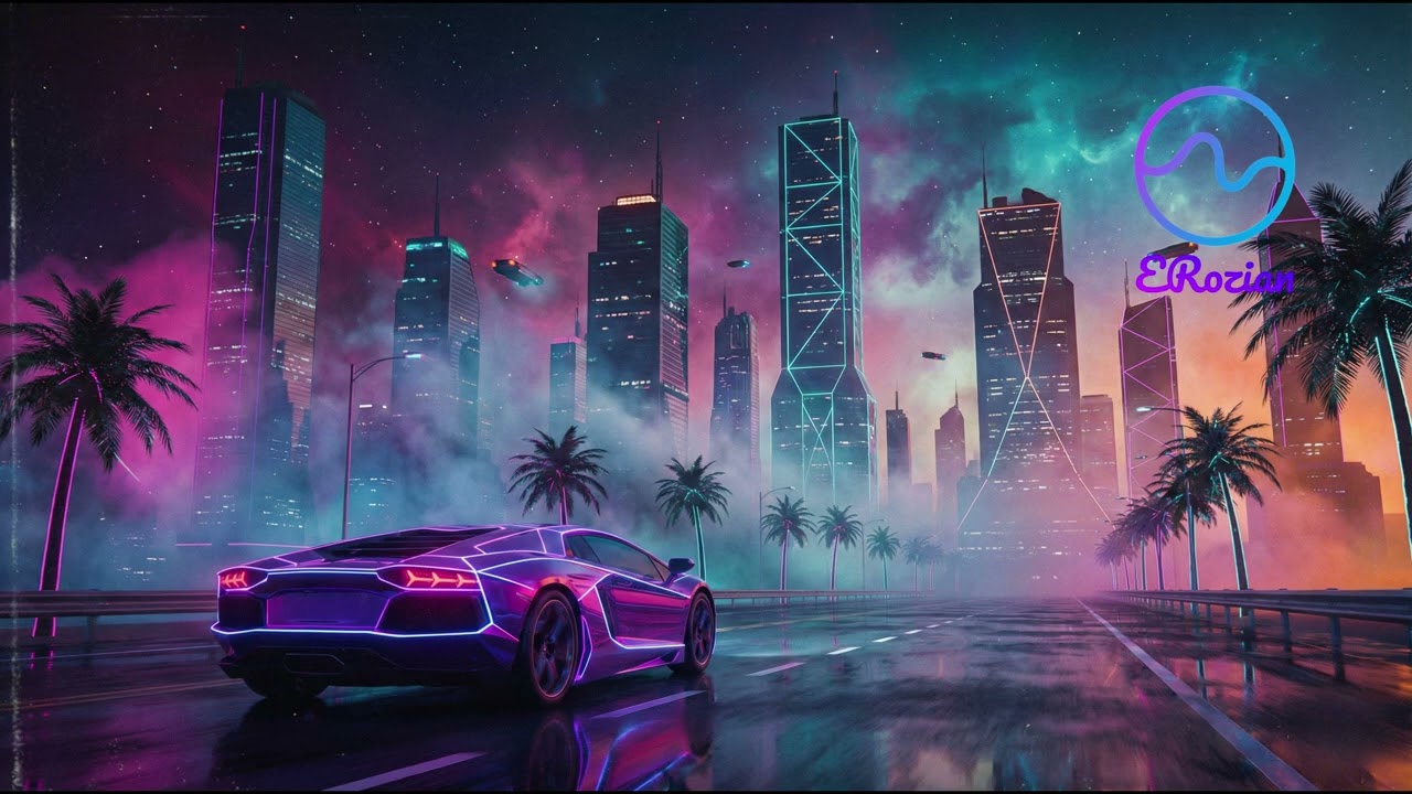 Retro Neon Skyrun | Chillwave Night Drive Music for Deep Focus, Coding & Synthwave Vibes • ERozian