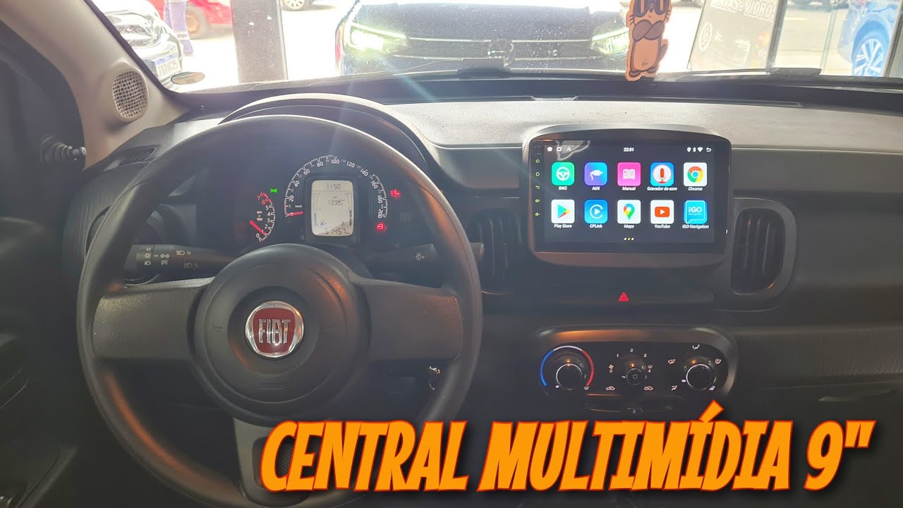 Fiat Mobi Like 2020 Central Multimídia Tela 9 Polegadas Carplay + AndroidAuto + Câmera Ré