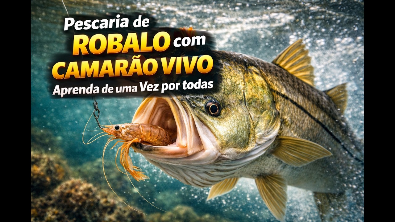 Pescaria de Robalo com Camarão Vivo Aprenda de uma Vez por todas.