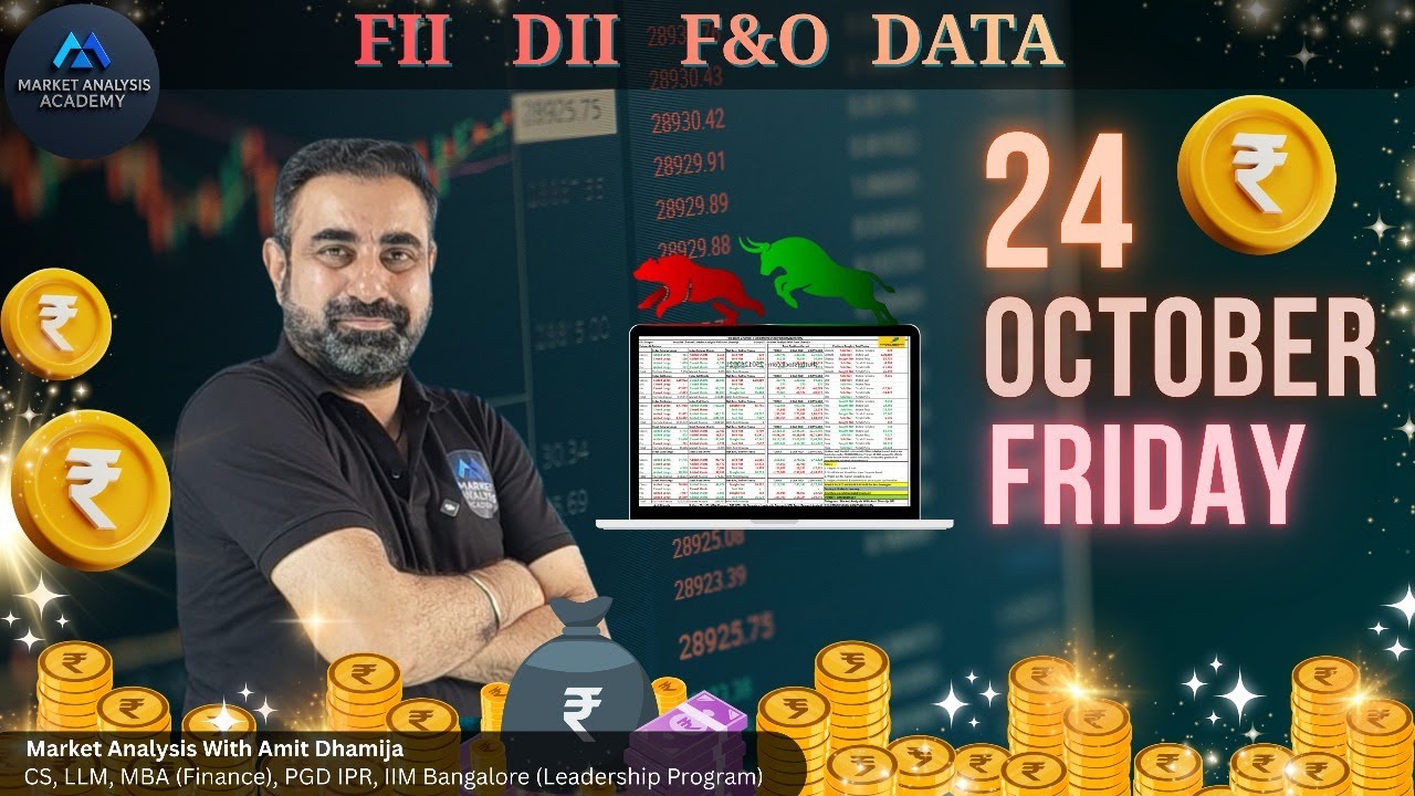 FII DII F&O DATA || Nifty Banknifty Finnifty Prediction for Tomorrow Friday 24th October 2025