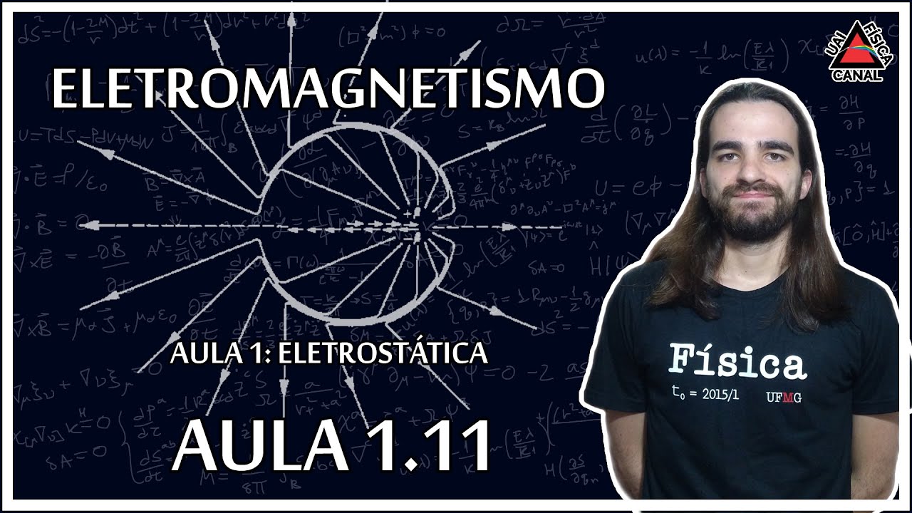Eletromagnetismo - Ex. 4: fio finito carregado com princípio da superposição - Aula 1.11