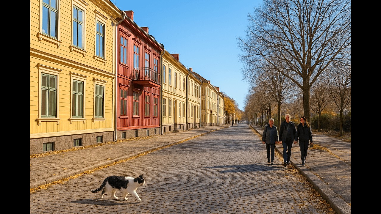 Autumn Walk in Gothenburg  Exploring Majorna in 4K