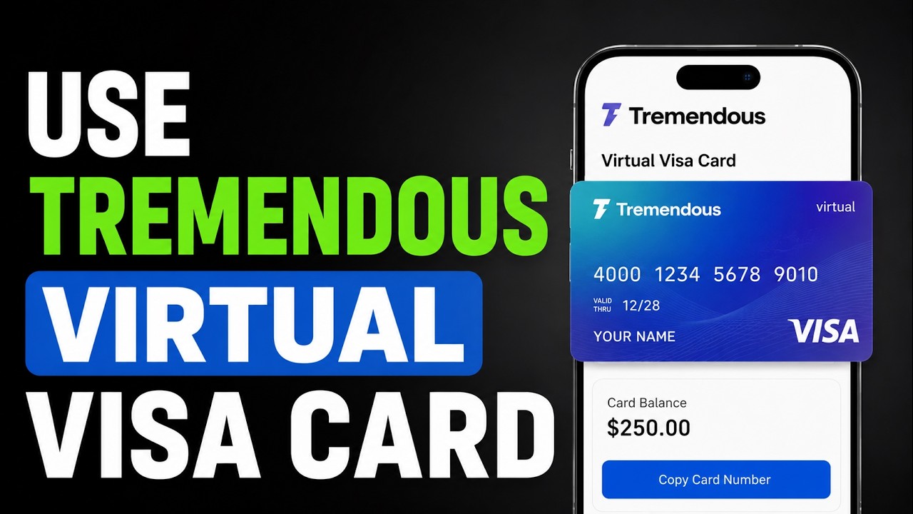 Как пользоваться виртуальной картой Visa от Tremendous | Покупки в интернете с помощью карты Visa...