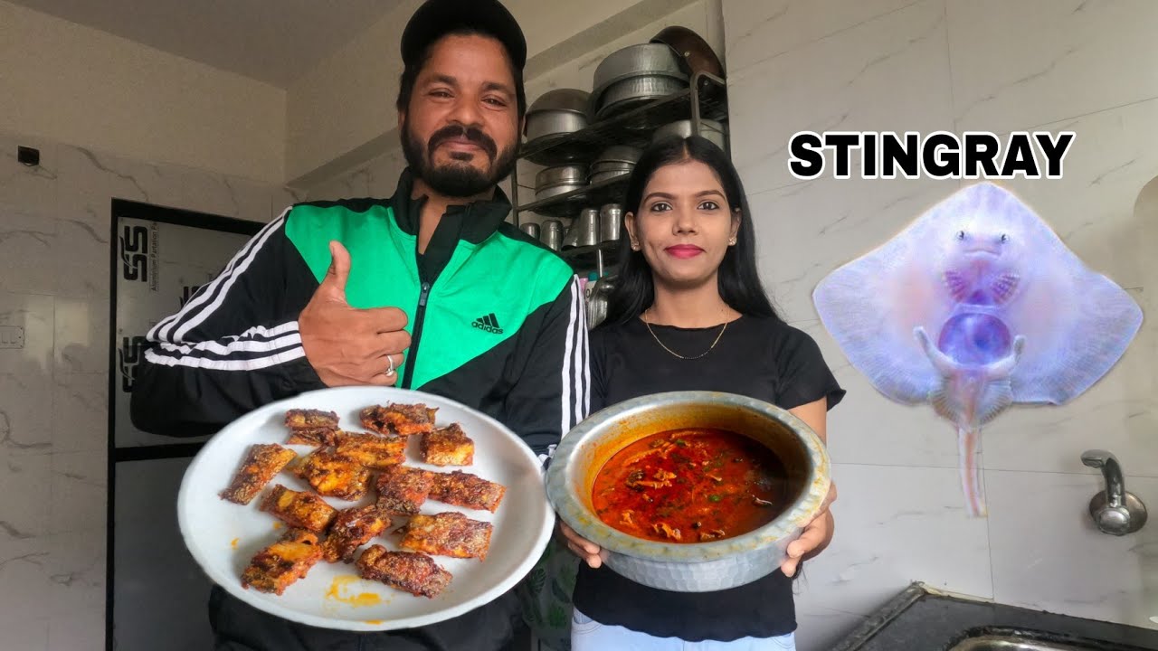 मच्छी मार्केट मधून आणला पाखट (Stingray) आणि बनवला झनझणीत पाखट कालवण | Stingray Fish | Agri Recipe